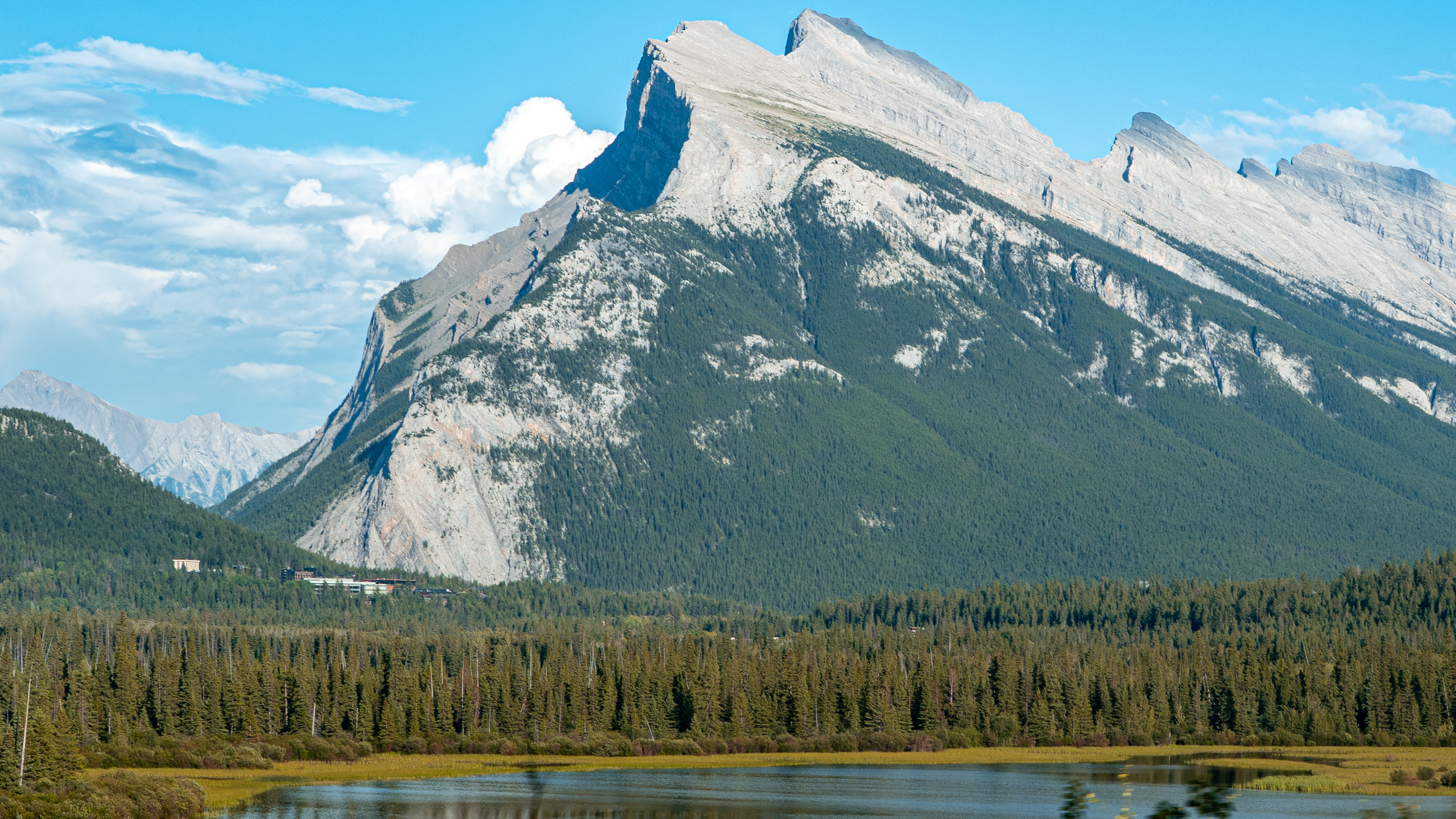 Mount Rundle reflected in Vermilion Lakes, Banff