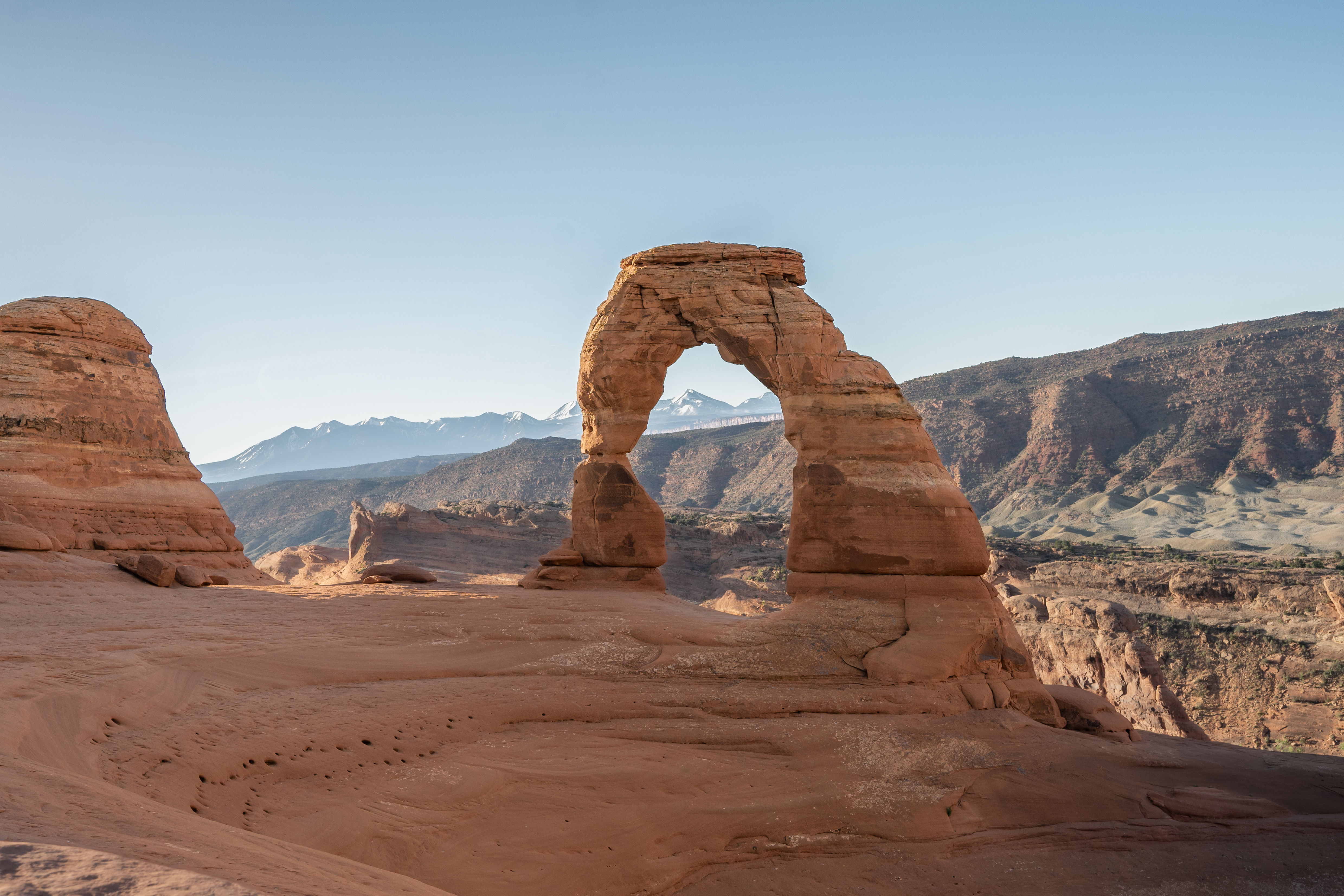 Delicate Arch with the La Sal Mountains