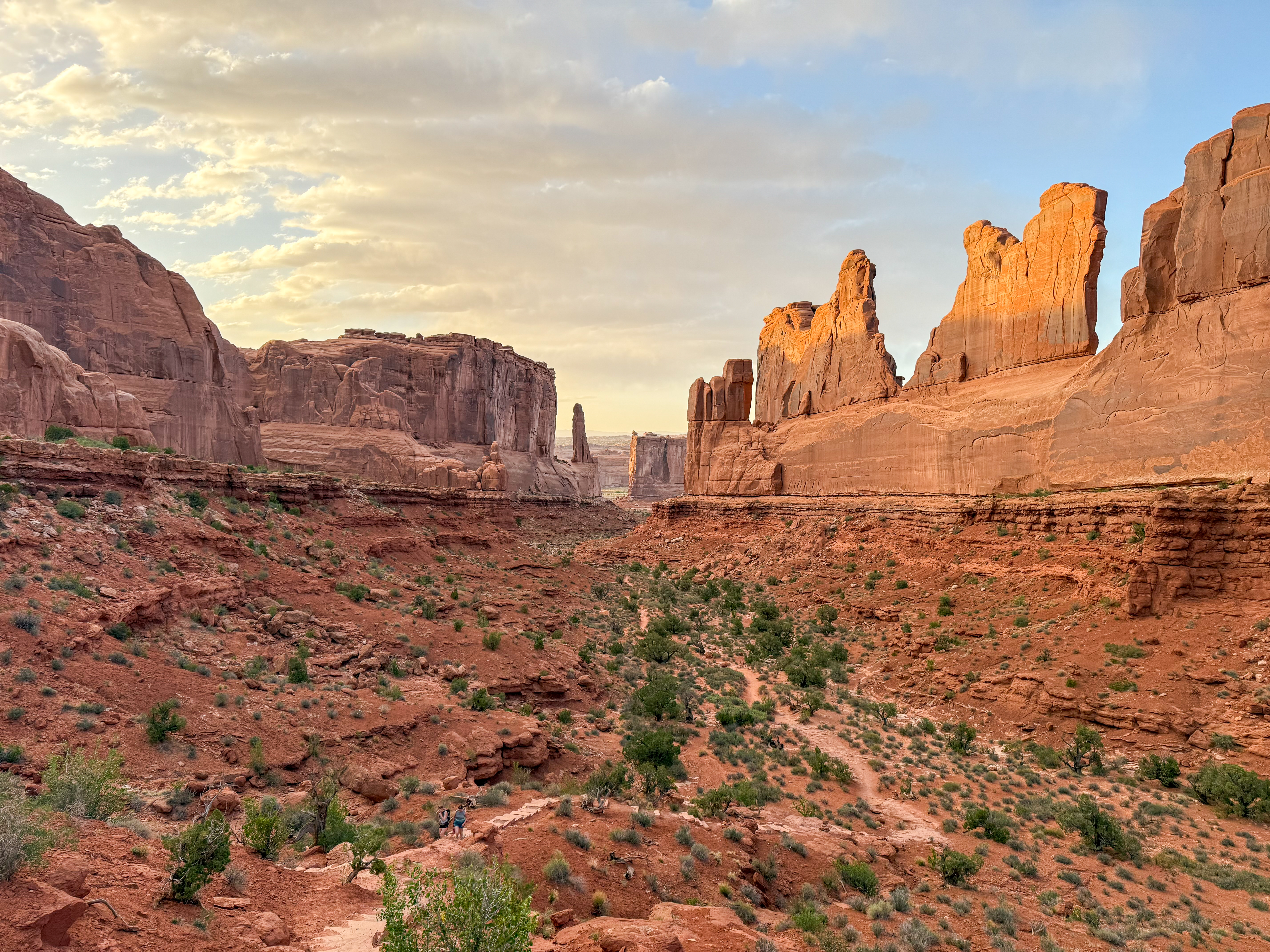 Park Avenue at golden hour, Arches National Park